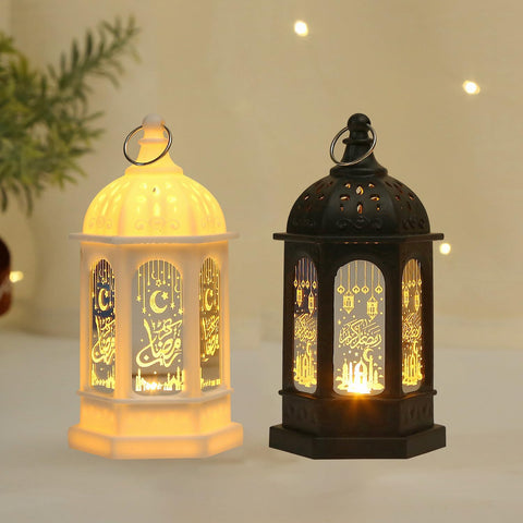Mini Ramadan LED Candle Lantern – Moroccan Style Eid Hanging & Table Decor for Indoor and Outdoor Use