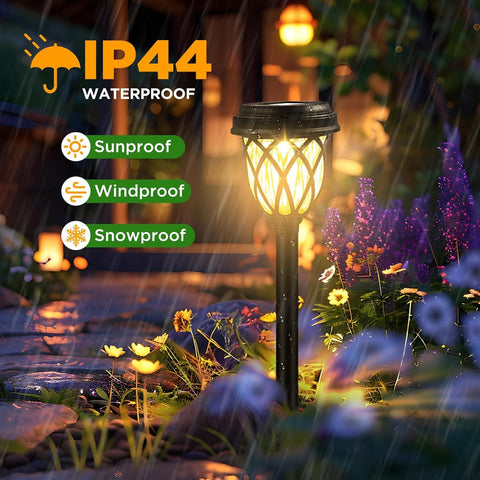 HELESIN Garden Lights Solar Powered, 6 Pack Solar Lights Outdoor Garden
