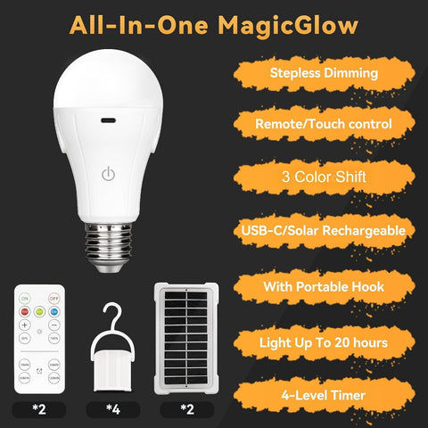 Neporal MagicGlow Solar Powered Motion Activated Outdoor LED Garden Lights for Pathway, Yard, Patio, Driveway, 6 Pack