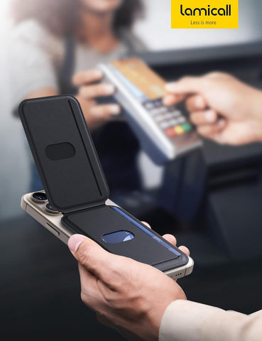 Magnetic Phone Wallet Stand with Card Holder