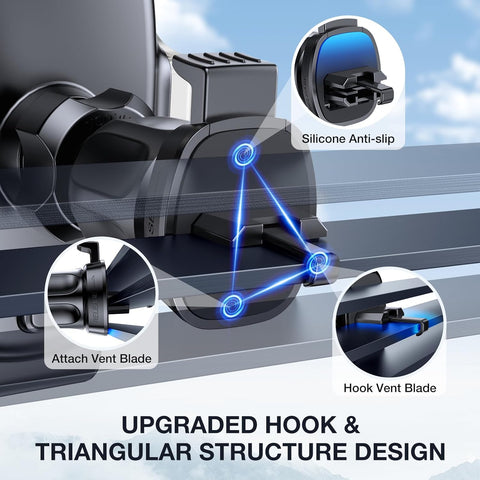 Miracase 2nd Generation Air Vent Car Phone Holder – 360° Rotatable Mobile Mount for iPhone & Samsung Smartphones