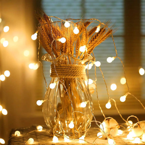 MUCHER Star Fairy Lights 6M 40 LED Warm White USB String Lights – IP44 Water Resistant Decorative Christmas Lighting for Indoor & Outdoor Use