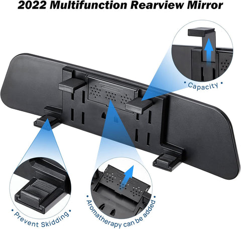 Panoramic Convex Clip-On Rear View Mirror 12 Inch