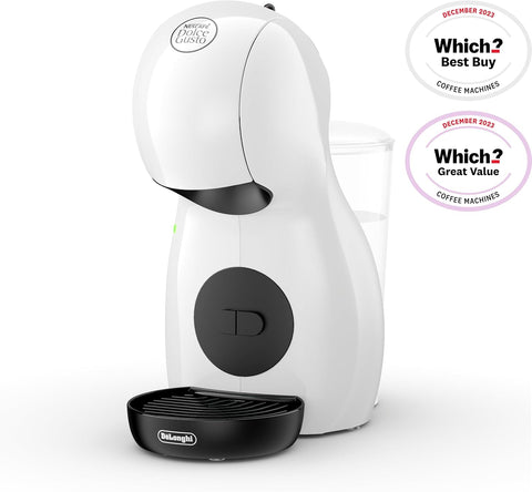 Nescafé Dolce Gusto Piccolo XS Pod Capsule Coffee Machine, 15 Bar Pressure, Hot & Cold Drinks, 0.8L Water Tank, Auto Shut-Off, Compact Design, White & Black