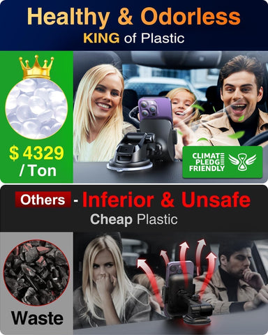 Military Grade Car Phone Holder Mount Gray – Universal Dashboard & Vent Stand