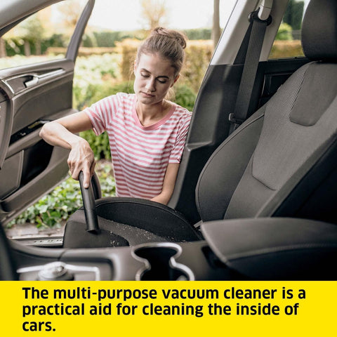 Kärcher WD 2 Plus Wet & Dry Vacuum Cleaner 1000W – Powerful Suction, Blower Function, 12L Plastic Tank, Cartridge Filter – Yellow
