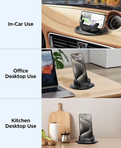 Beeasy 360° Rotatable Silicone Car Phone Holder Dashboard Mount