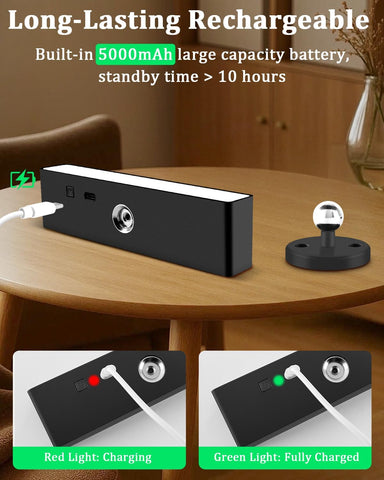 Battery Operated Magnetic Wall Lights Set of 2 – Rechargeable LED Sconces