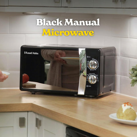 17L 700W Black Solo Microwave with Timer, 5 Power Levels & Defrost