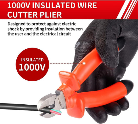 1000V Insulated Side Cutters 160mm & 200mm Pliers Set