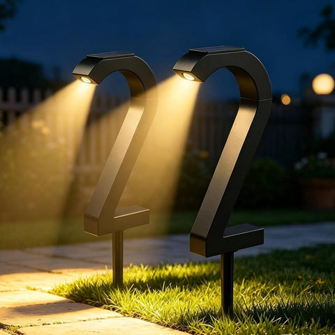 Solar Driveway Lights - Number 2 Spotlight, Garden Stake Outdoor Pathway