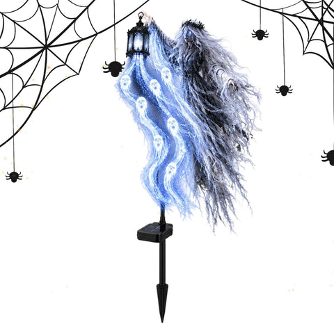 Halloween Pathway Lights Spooky Holiday LED Garden Lamp with Stakes