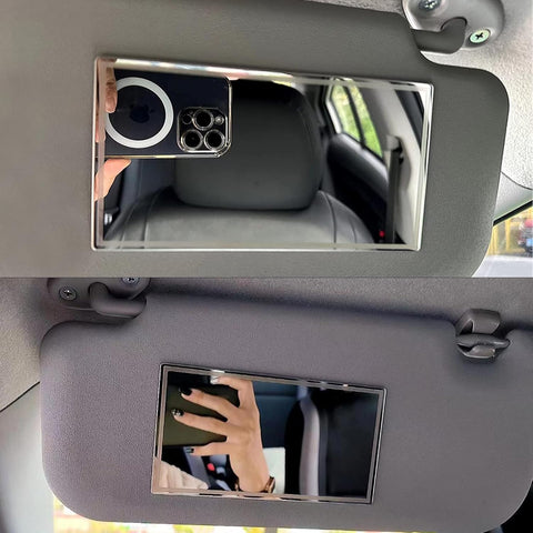 Universal Car Interior Cosmetic Mirror – Portable Self-Adhesive Vanity Mirror