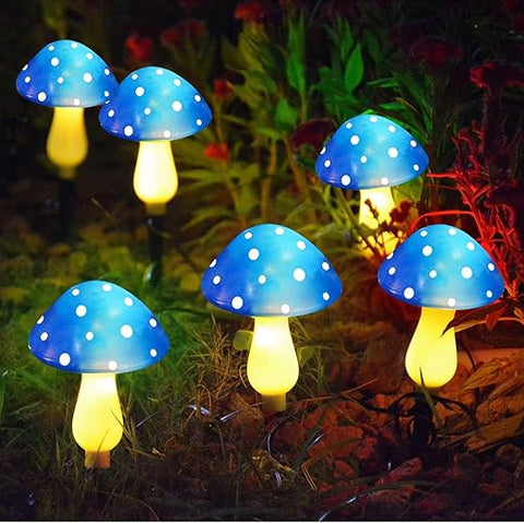 Modern LED Solar Powered Mushroom String Lights UK


