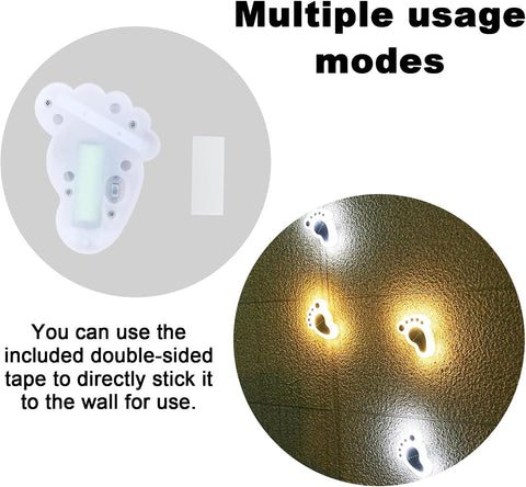 Led Footprint Solar Lights(Cold White), Waterproof Outdoor Gardent Lights, Lawn Landscape Path Light(4-Pack)