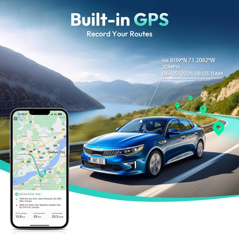 BOTSLAB 4K Front and 2K Rear Dash Cam with GPS, WiFi & ADAS