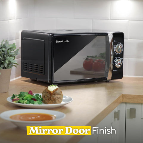 17L 700W Black Solo Microwave with Timer, 5 Power Levels & Defrost