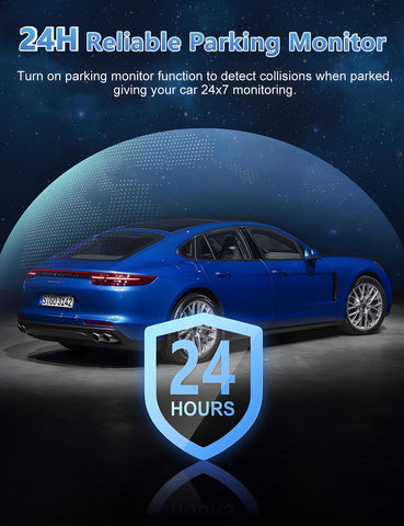 CHORTAU 4K+1080P Dash Cam Front & Rear with WiFi, 64GB, Night Vision