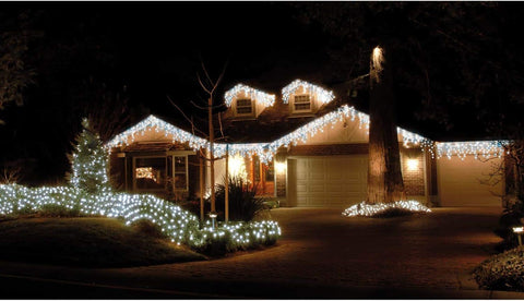 960 LED Icicle Outdoor Christmas Lights – 31.75m Cool White LED Christmas String Lights with 8 Lighting Functions for Indoor & Outdoor Festive Decoration - Turn Empty Edges Into a Winter Glow