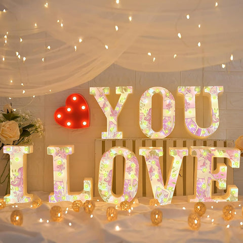 M Style Color Changing LED Letter Light with Remote, Diamond Glitter Alphabet Marquee Lamp, 18 Colors, Battery Powered Decorative Letter Light for Party, Wedding, Birthday, Home, Café and Bar Decor