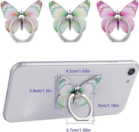 Butterfly Phone Ring Holder Set 3 Pack