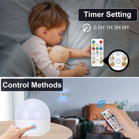 Battery Operated Cordless Wall Light with Remote and Rechargeable Bulb