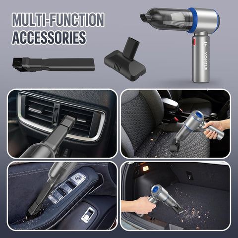 Handheld Vacuum Cleaner 25000Pa Powerful Mini Car Hoover Blue