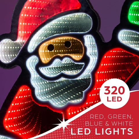 Santa Claus Infinity Light – Multi-Coloured LED, 60cm