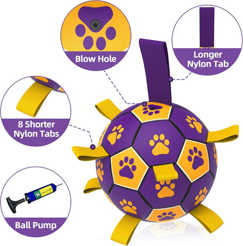 Interactive Dog Football Toy - Durable Water & Indoor Ball