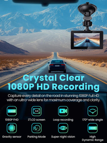 Alltotive 1080P Dual Dash Cam Front and Rear with 32GB SD Card