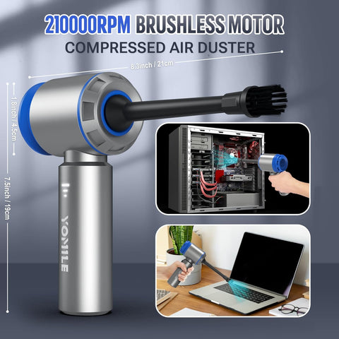 Handheld Vacuum Cleaner 25000Pa Powerful Mini Car Hoover Blue
