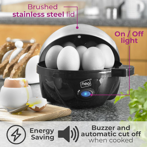 3-in-1 Electric Egg Cooker Boiler & Poacher with Timer, Auto Shutoff