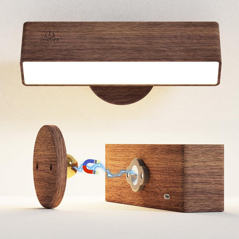 2 Pack Rechargeable Magnetic Wall Lights 360° Rotatable