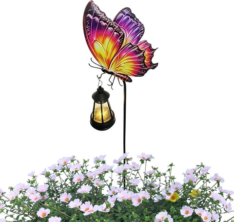 Solar Garden Lights, Butterfly Yard Stakes, Waterproof LED Landscape Decor