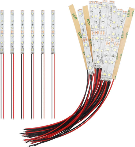 15 PCS 100mm Prewired LED Strip Lights 12-18V White 2335 SMD