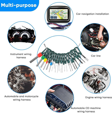 92PCS Terminal Removal Tool Kit Depinning Tool Set – Electrical Connector Pin Extractor Wire Terminal Release Tools for Automotive & Household Devices