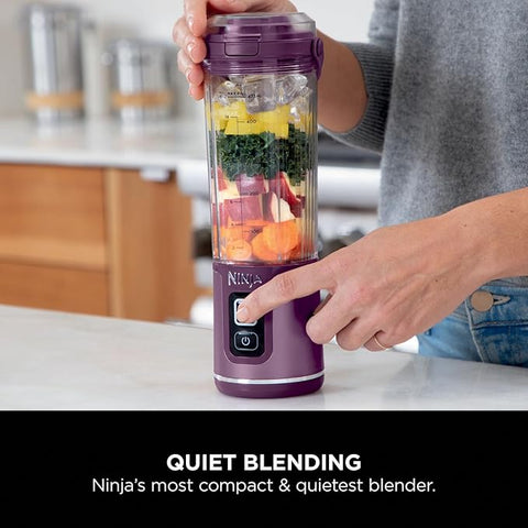 Blast Portable Blender 530ml – Cordless Mini Blender with Leakproof Lid & Sip Spout – Rechargeable – Ice & Frozen Fruit – Purple
