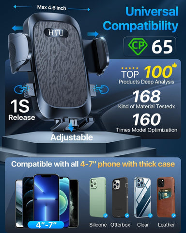 2025 Military-Grade Car Phone Holder 110LBS Suction Mount