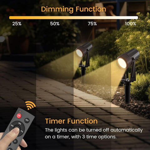 10 Pack 35M Garden Lights Mains Powered with Remote Control
