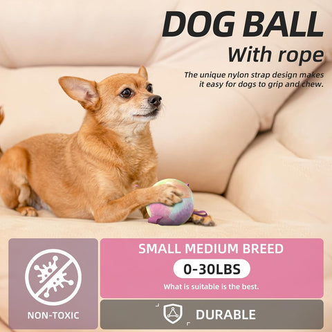 Dog Soccer Ball Toy with Straps for Small and Medium Dogs