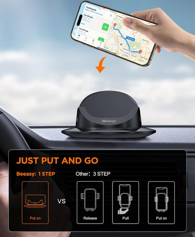 Beeasy 360° Rotatable Silicone Car Phone Holder Dashboard Mount