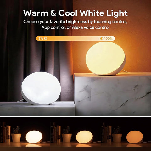 Hifree Smart Table Lamp – Dimmable RGB LED Bedside & Desk Lamp with Touch, Wi-Fi, Bluetooth, Alexa & Google Assistant Control