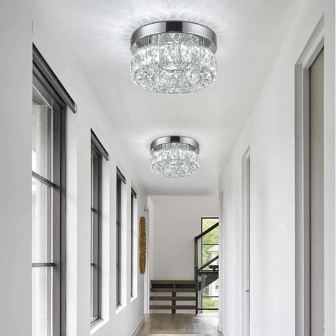 20 cm Modern Crystal Chandelier Ceiling Light Fixture for Hallway Foyer