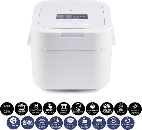 Yum Asia Hotaru IH Rice Cooker with Ceramic Bowl 0.54L – Chalk White