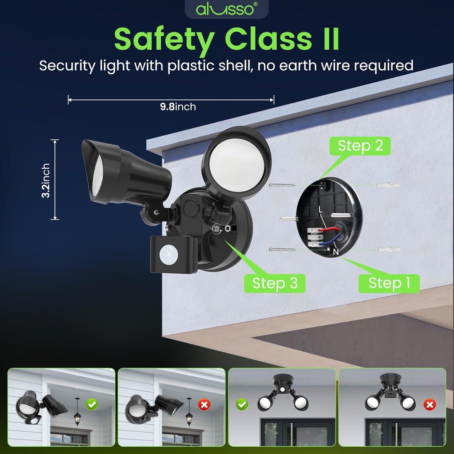 Adjustable 25W LED Security Light for Garden