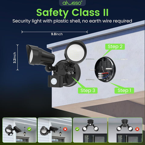 Adjustable 25W LED Security Light for Garden