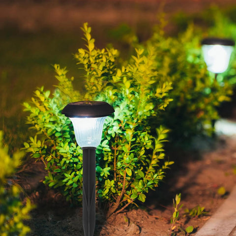 Solar Garden Lamp Stakes Plastic 25pcs for Outdoor Pathway Lighting