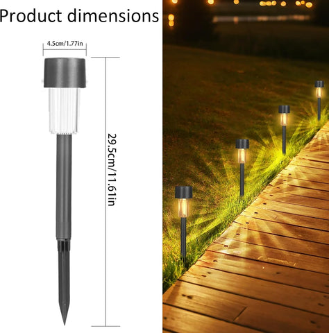 Hqynss Solar Lights Outdoor Garden,12 Pack Solar Stake Lights,Warm White
