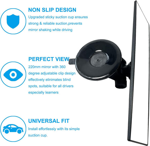 KITBEST Rear View Mirror for Driving Test & Instructor Use