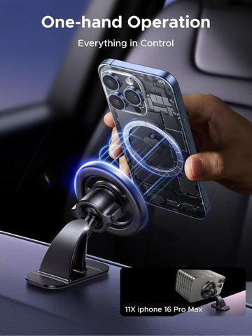 UGREEN 360° Magnetic Car Mount with Air Vent & Dashboard Base